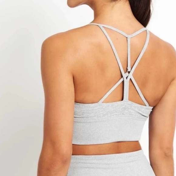 Alo Yoga alosoft Lavish bra XS Dove Grey - Picture 2 of 7